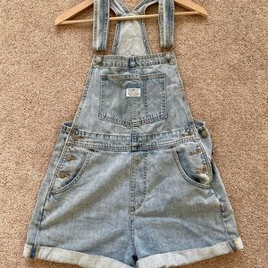 Levi Jean Short Overalls
